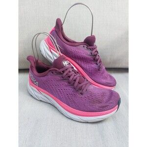 Hoka One One Womens Clifton 8 1121375 GWBY Purple Running Sneakers Size 9 D
